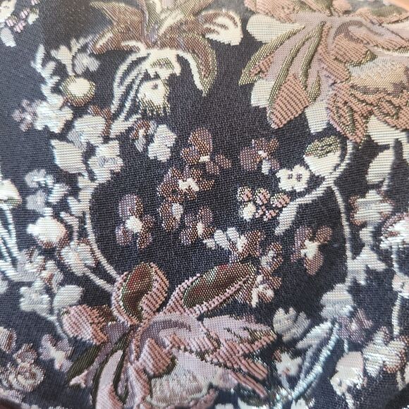 Bonnie Jean Girls Dress 3T Navy Pink Brocade Holiday Christmas Outfit - Picture 10 of 14